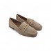 Κλασικό Μπεζ Loafer με Διακριτική Λεπτομέρεια Strap Loafers/Μοκασίνια