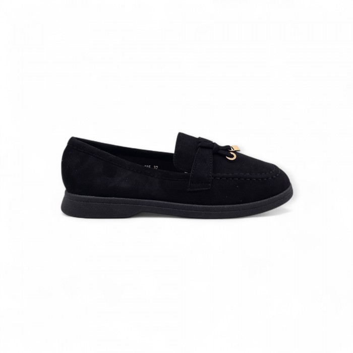 Κομψό Μαύρο Loafer με Διακριτική Διακόσμηση Loafers/Μοκασίνια