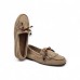 Μοκασίνι Μπεζ Με Διακοσμητικό Μπεζ Φιόγκο Loafers/Μοκασίνια
