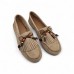 Μοκασίνι Μπεζ Με Διακοσμητικό Μπεζ Φιόγκο Loafers/Μοκασίνια