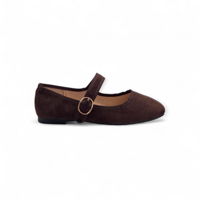 Μπαρετάκι Καφέ Suede Loafers/Μοκασίνια