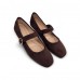 Μπαρετάκι Καφέ Suede Loafers/Μοκασίνια