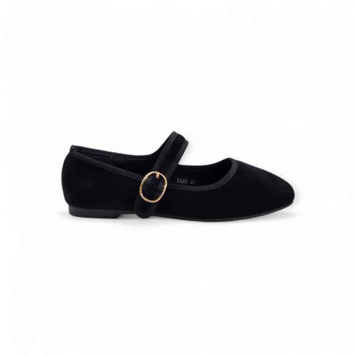 Μπαρετάκι Μαύρο Suede Loafers/Μοκασίνια
