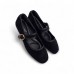 Μπαρετάκι Μαύρο Suede Loafers/Μοκασίνια