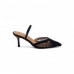 Μυτερό Mule Διάτρητο Μαύρο  Loafers/Μοκασίνια