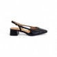 Slingback Λουστρίνι Μαύρο