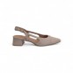 Slingback Λουστρίνι Μπεζ
