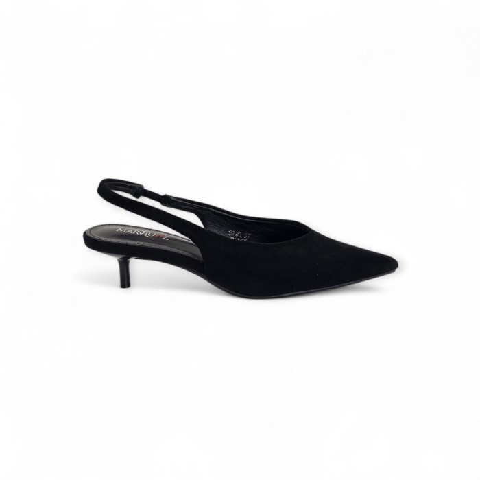 Slingback Suede Μαύρο Loafers/Μοκασίνια Slingback Suede Μαύρο Loafers/Μοκασίνια