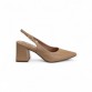 Slingback Κλασική Γόβα Μπεζ