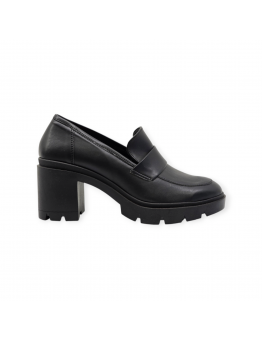 Ψηλοτάκουνα Loafers Μαύρα