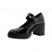 Ψηλοτάκουνα Loafers Με Λουράκι Λουστρίνι Μαύρα  Loafers/Mules/Μοκασίνια/Μπαλαρίνες