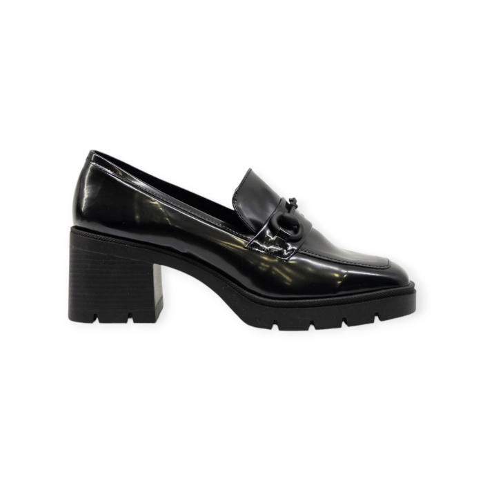 Ψηλοτάκουνα Loafers Με Διακοσμητικ΄η Αγκράφα Μαύρα Loafers/Mules/Μοκασίνια/Μπαλαρίνες Ψηλοτάκουνα Loafers Με Διακοσμητικ΄η Αγκράφα Μαύρα Loafers/Mules/Μοκασίνια/Μπαλαρίνες