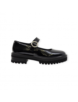 Loafers με λουράκι Λουστρίνι Μαύρο