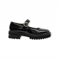 Loafers με λουράκι Λουστρίνι Μαύρο