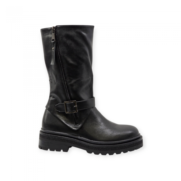 Biker Boot Μαύρο Γυναικεία Biker Boot Μαύρο Γυναικεία