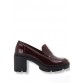 Loafers Ψηλοτάκουνα Μπορντώ
