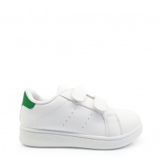 Παιδικά Αθλητικά Παπούτσια Λευκά Με Πράσινη Λεπτομέρεια 